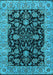 Oriental Light Blue Industrial Rug, urb1599lblu