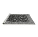 Sideview of Machine Washable Oriental Gray Industrial Rug, wshurb1599gry