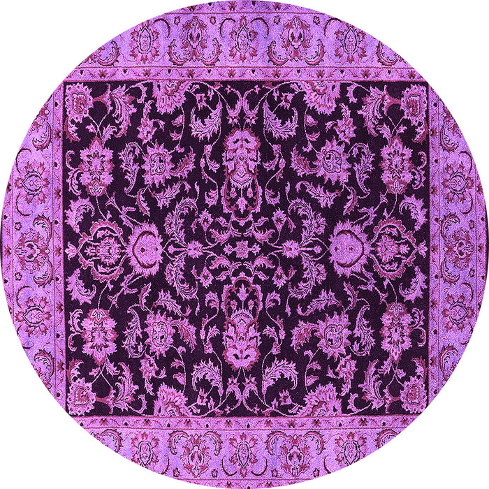 Round Oriental Pink Industrial Rug, urb1599pnk