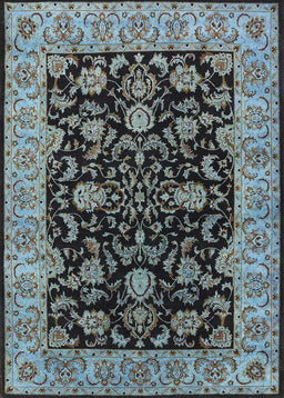 Mid-Century Modern Blue Oriental Rug, urb1599