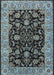 Mid-Century Modern Blue Oriental Rug, urb1599