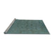 Sideview of Machine Washable Industrial Modern Cadet Blue Green Rug, wshurb1600