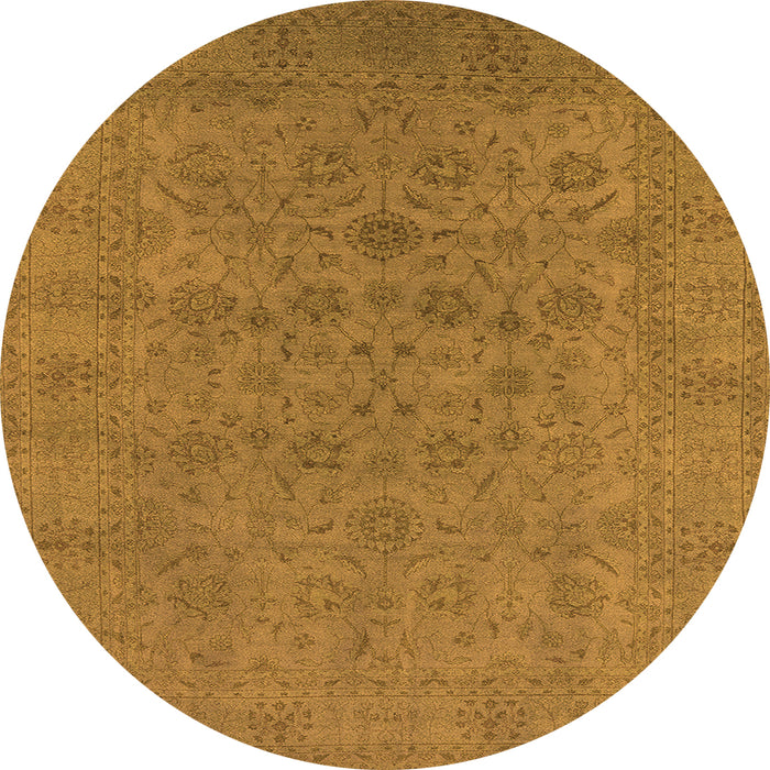 Round Oriental Orange Industrial Rug, urb1600org