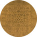 Round Oriental Orange Industrial Rug, urb1600org