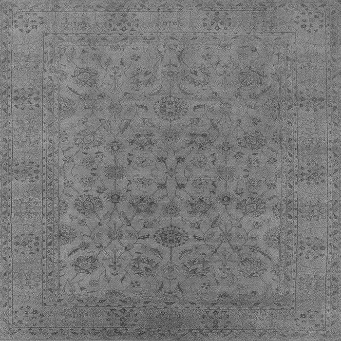 Square Machine Washable Oriental Gray Industrial Rug, wshurb1600gry