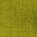 Square Machine Washable Oriental Yellow Industrial Rug, wshurb1600yw