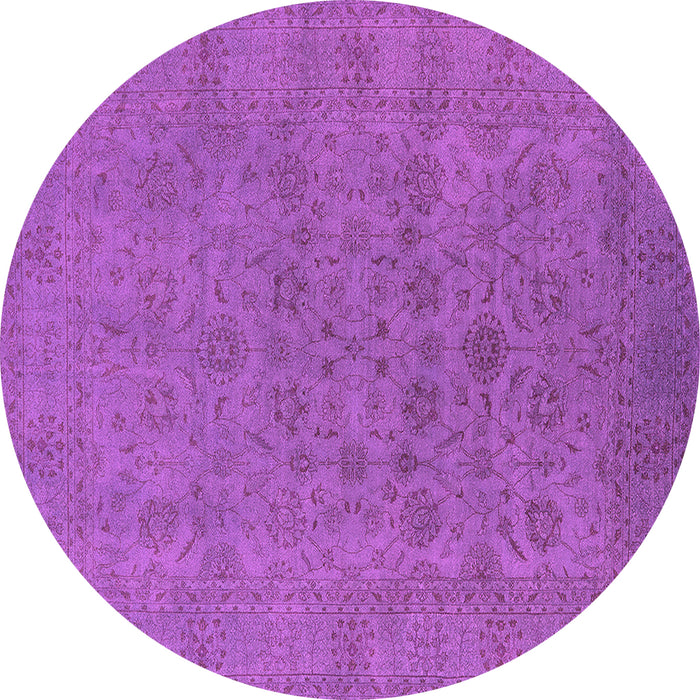 Round Machine Washable Oriental Pink Industrial Rug, wshurb1600pnk