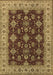 Machine Washable Oriental Brown Industrial Rug, wshurb1601brn