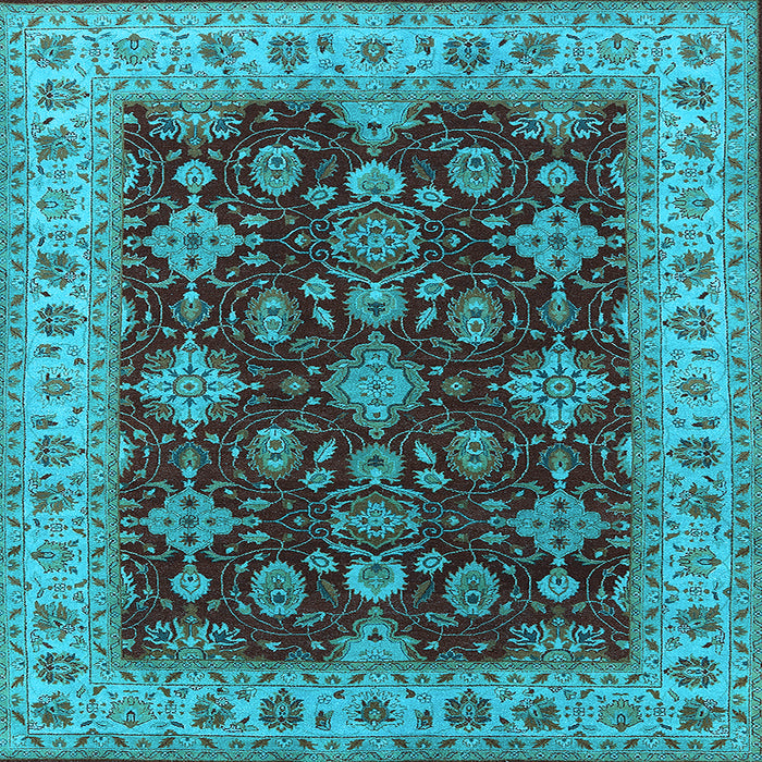 Square Oriental Light Blue Industrial Rug, urb1601lblu