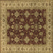 Square Oriental Brown Industrial Rug, urb1601brn