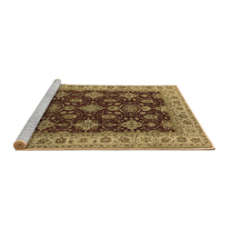 Sideview of Machine Washable Oriental Brown Industrial Rug, wshurb1601brn