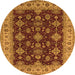 Round Oriental Orange Industrial Rug, urb1601org