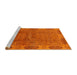 Sideview of Machine Washable Industrial Modern Neon Orange Rug, wshurb1602