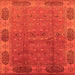 Square Oriental Orange Industrial Rug, urb1602org