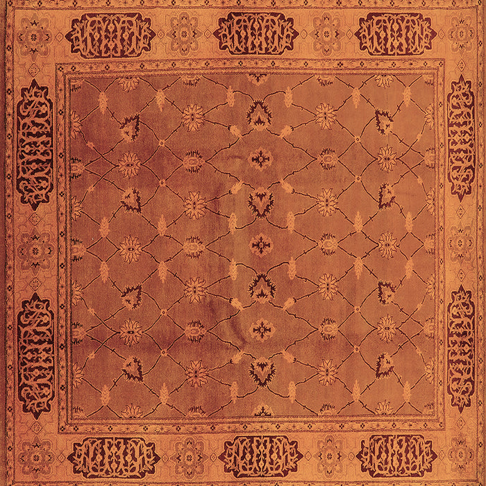 Square Oriental Brown Industrial Rug, urb1602brn