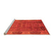 Sideview of Machine Washable Oriental Orange Industrial Area Rugs, wshurb1602org