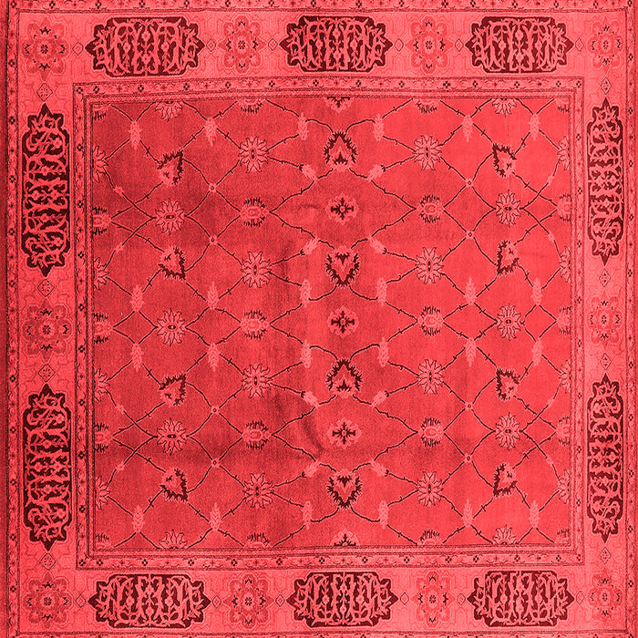 Machine Washable Oriental Red Industrial Rug, wshurb1602red