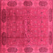 Square Oriental Pink Industrial Rug, urb1602pnk