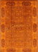 Machine Washable Industrial Modern Neon Orange Rug, wshurb1602