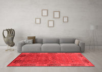 Machine Washable Oriental Red Industrial Rug, wshurb1602red