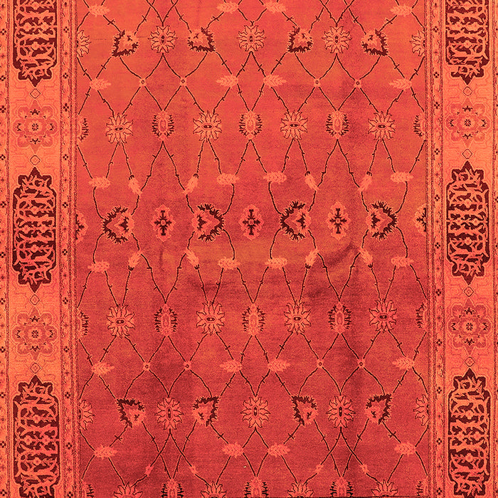 Machine Washable Oriental Orange Industrial Area Rugs, wshurb1602org