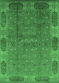 Oriental Emerald Green Industrial Rug, urb1602emgrn