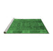 Sideview of Machine Washable Oriental Emerald Green Industrial Area Rugs, wshurb1602emgrn