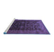 Sideview of Machine Washable Oriental Blue Industrial Rug, wshurb1603blu