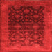 Square Oriental Orange Industrial Rug, urb1603org