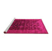 Sideview of Machine Washable Oriental Pink Industrial Rug, wshurb1603pnk