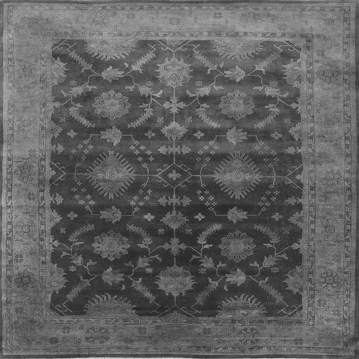 Square Machine Washable Oriental Gray Industrial Rug, wshurb1603gry