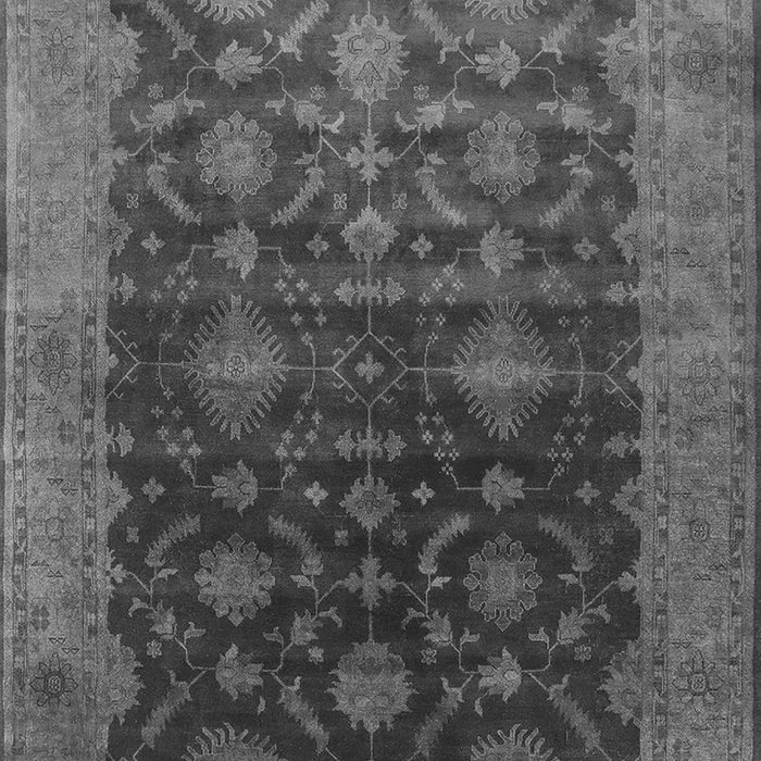 Machine Washable Oriental Gray Industrial Rug, wshurb1603gry