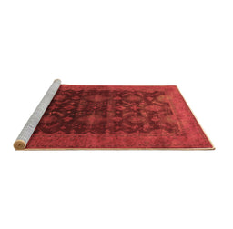 Sideview of Machine Washable Oriental Brown Industrial Rug, wshurb1603brn