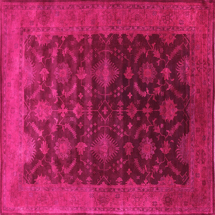 Square Oriental Pink Industrial Rug, urb1603pnk