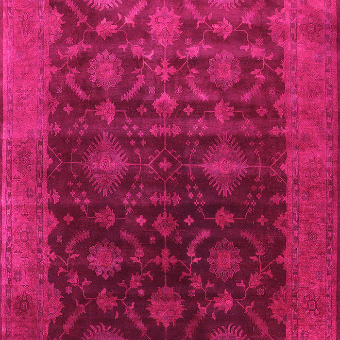 Machine Washable Oriental Pink Industrial Rug, wshurb1603pnk