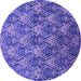 Round Oriental Purple Industrial Rug, urb1604pur