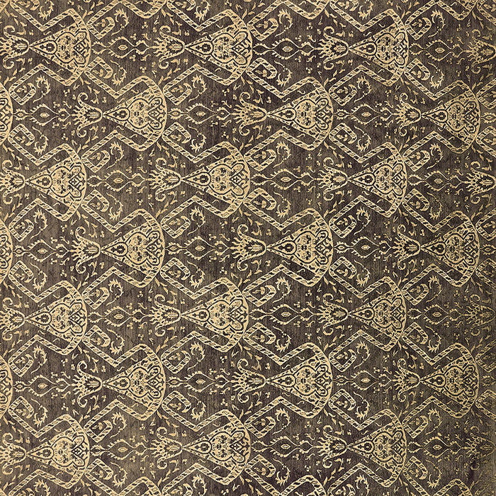 Square Machine Washable Oriental Brown Industrial Rug, wshurb1604brn