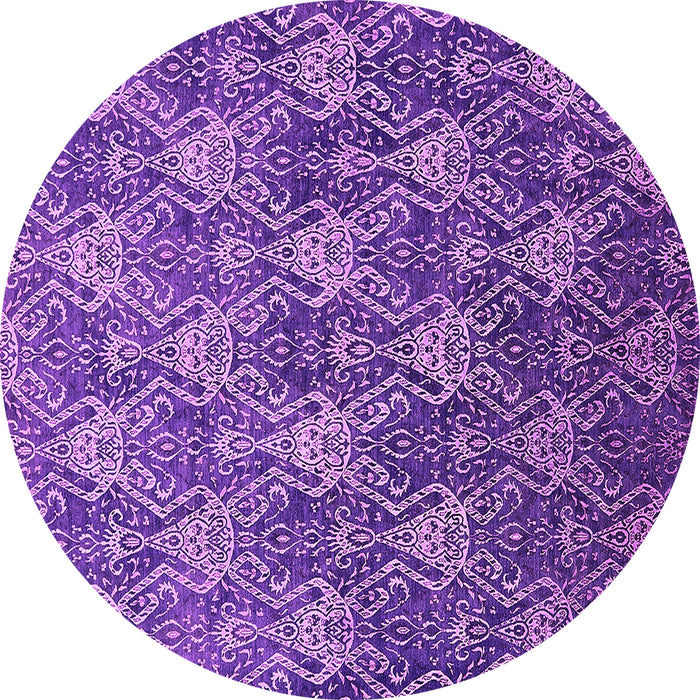 Round Oriental Pink Industrial Rug, urb1604pnk