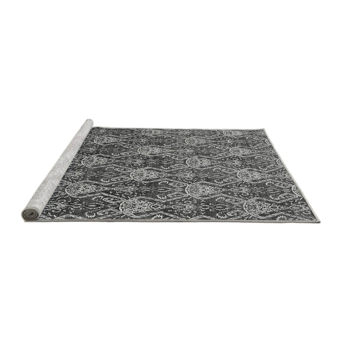 Sideview of Machine Washable Oriental Gray Industrial Rug, wshurb1604gry