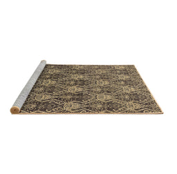 Sideview of Machine Washable Oriental Brown Industrial Rug, wshurb1604brn