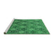 Sideview of Machine Washable Oriental Green Industrial Area Rugs, wshurb1604grn