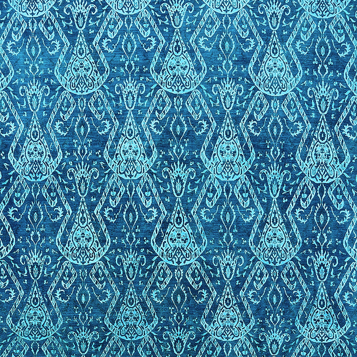 Machine Washable Oriental Light Blue Industrial Rug, wshurb1604lblu