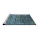 Sideview of Machine Washable Industrial Modern Greenish Blue Green Rug, wshurb1605