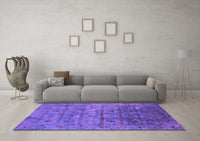 Machine Washable Oriental Purple Industrial Rug, wshurb1605pur