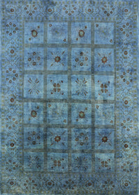 Machine Washable Industrial Modern Greenish Blue Green Rug, wshurb1605