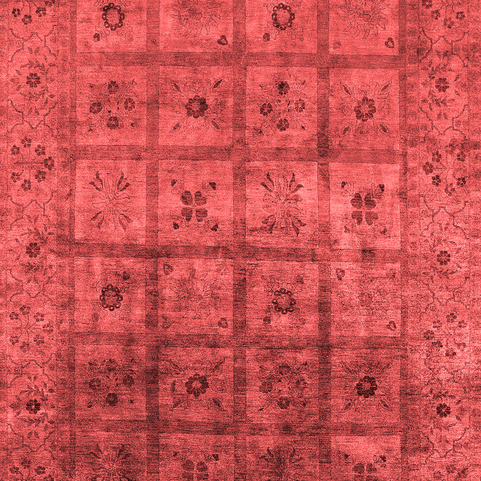 Machine Washable Oriental Red Industrial Rug, wshurb1605red