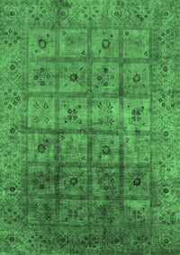 Oriental Emerald Green Industrial Rug, urb1605emgrn