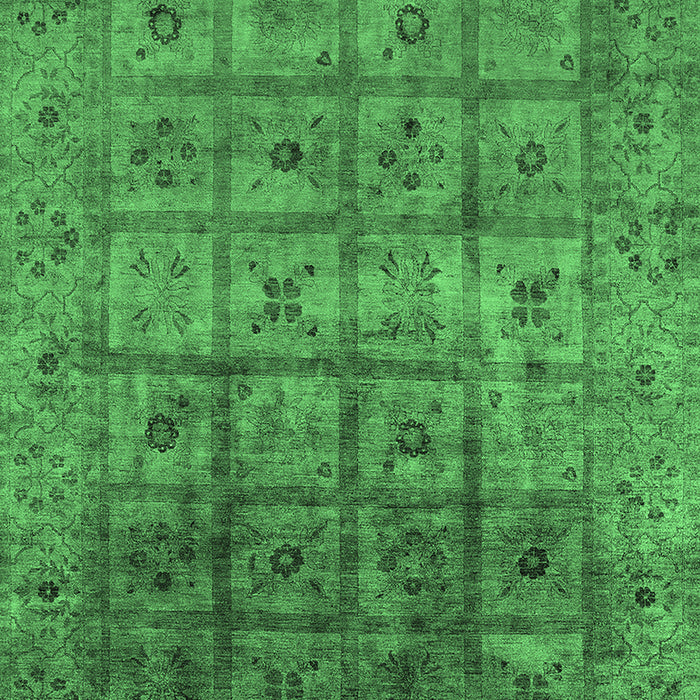Oriental Emerald Green Industrial Rug, urb1605emgrn