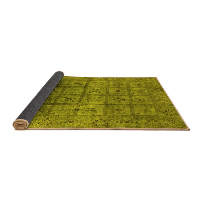 Sideview of Oriental Yellow Industrial Rug, urb1605yw