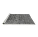 Sideview of Machine Washable Oriental Gray Industrial Rug, wshurb1605gry